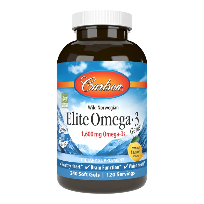 Product photo: Carlson Elite Omega-3 Gems, 1600 mg